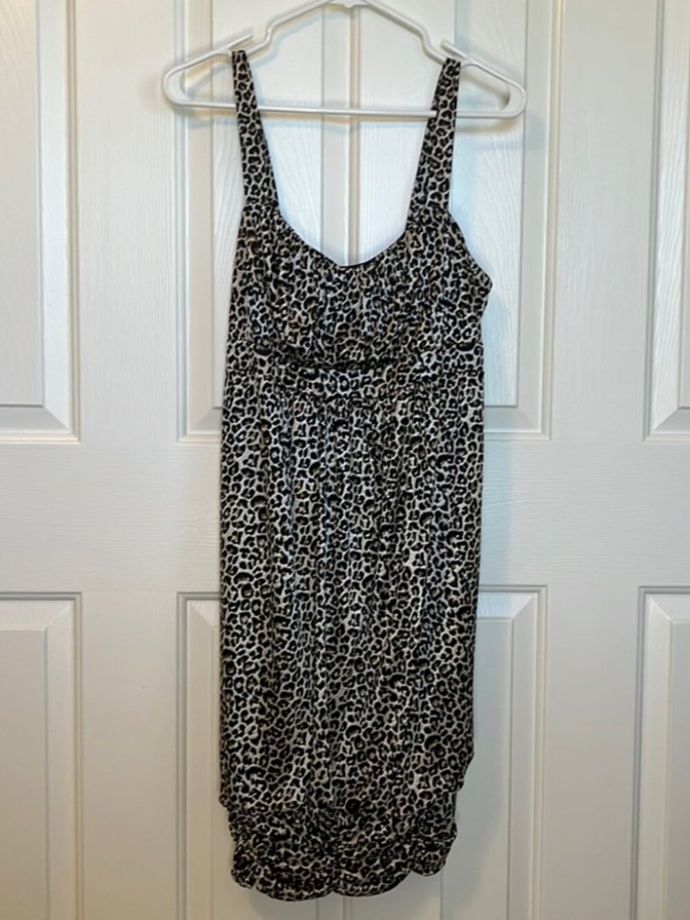 Leopard Print Sleeveless Midi Tank Dress
